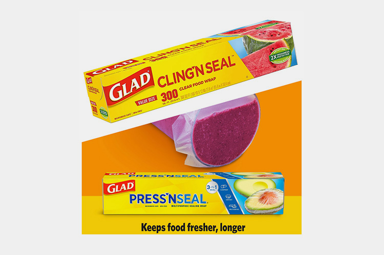 Glad Press'n Seal Plastic Food Wrap (140 sq. ft./roll, 2 rolls