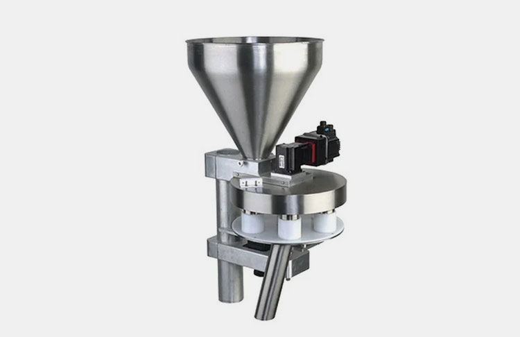 A structural view of a volumetric spice bottle filling machine