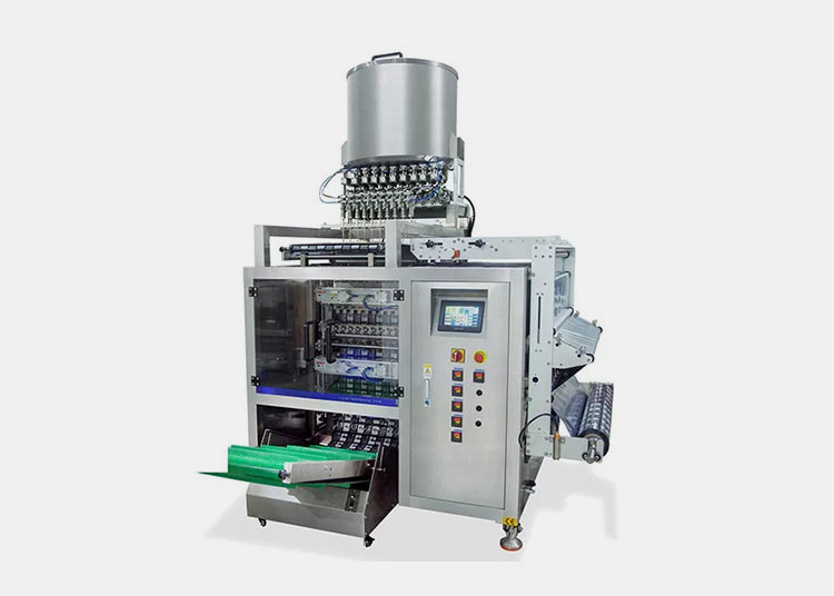 Piston Filler Liquid Milk 4 side sealing Machine