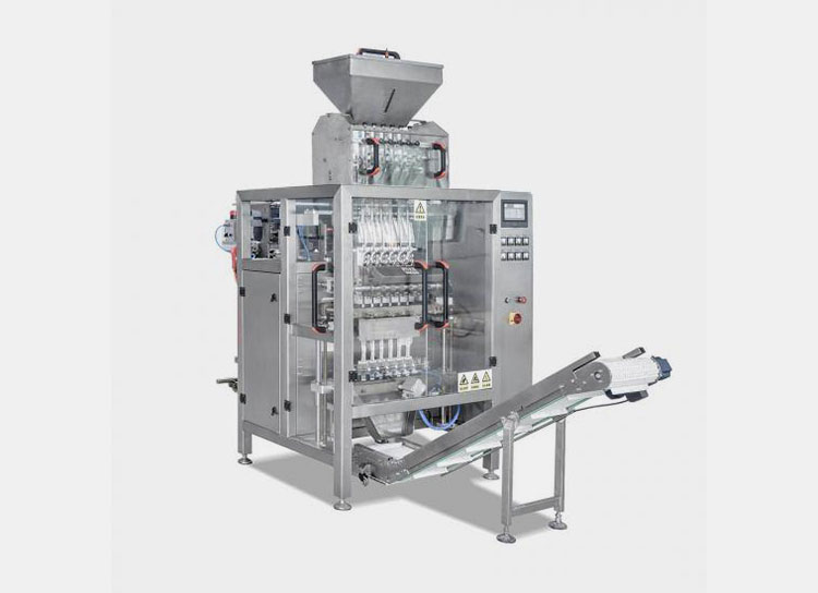 Sachet multi- lane special shapes bag sauce packing machine