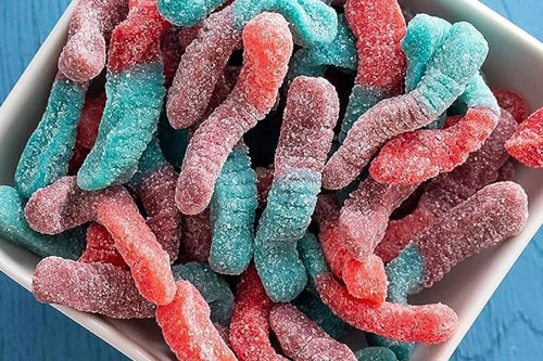 Two Colored Sour Gummy Worms