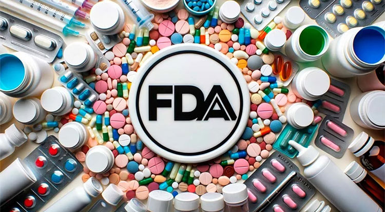 FDA logo surrounded by medicines