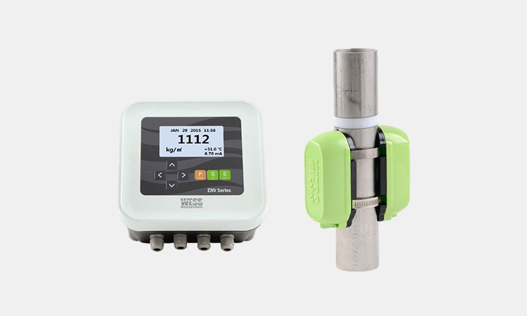 Ultrasonic density meter