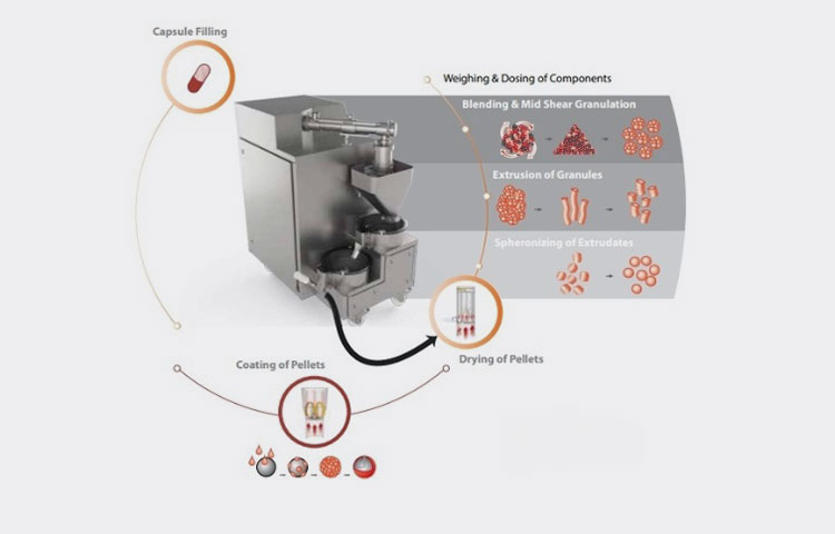 Principle of Extruder Spheronizer