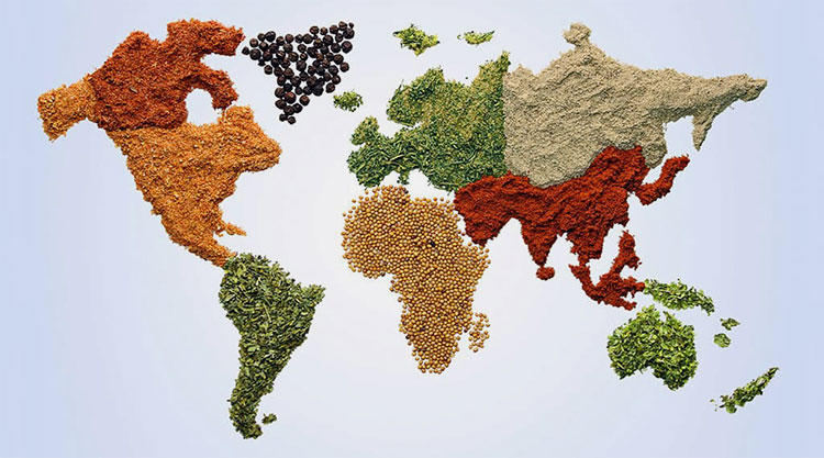 Globe made with spices