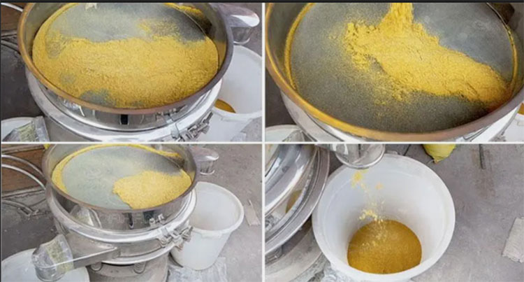 Turmeric sieving